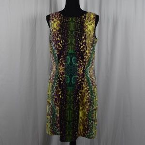 Kim Rogers Size 12 Snake/Reptile Print Sleeveless Dress Multiple Colors